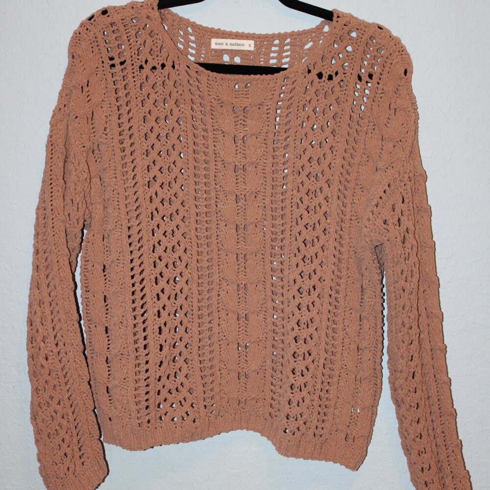 Moon & Madison Chunky Cable Knit Pullover Sweater Size Small
